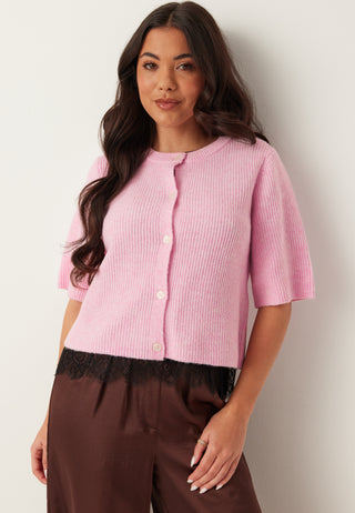 Pcsilly Kortermet O-hals Strikket Cardigan