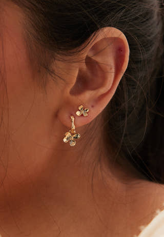 Ajani Earrings 2-in-1 Set, Gol