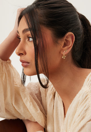 Ajani Earrings 2-in-1 Set, Gol