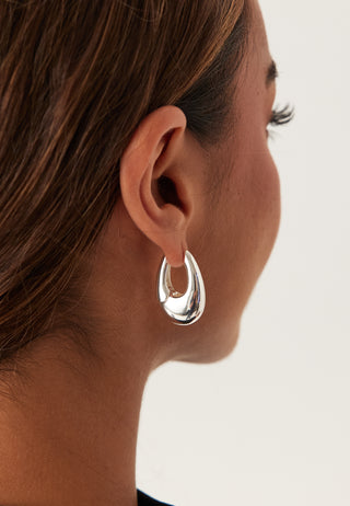 Autumn Chunky Retro Hoop Earrings