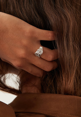 Blossom Organic Shaped Ring Silver
