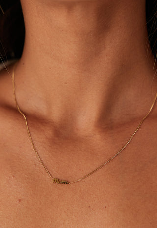 Mom Necklace Gold-plated