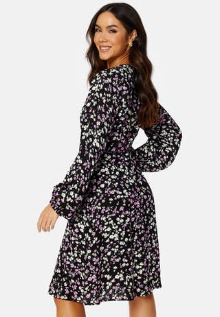 Fiola LS AOP Wrap Dress
