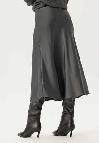 Lena High Waist Midi Skirt