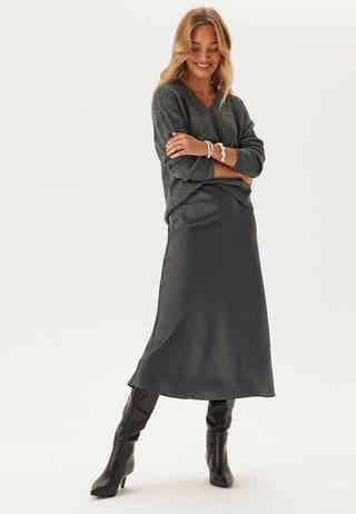 Lena High Waist Midi Skirt