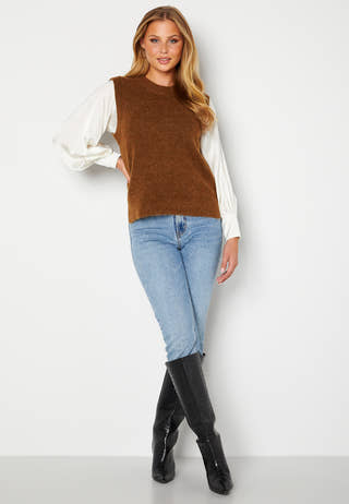 Lulu Knit Vest O-Neck