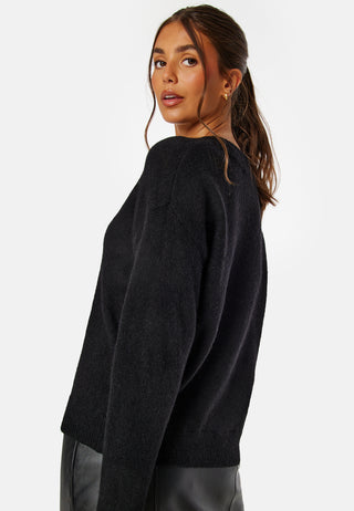 Maline LS Knit V-Neck