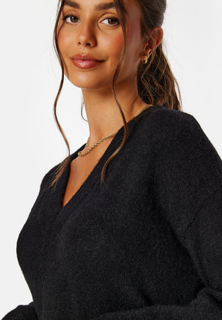 Maline LS Knit V-Neck