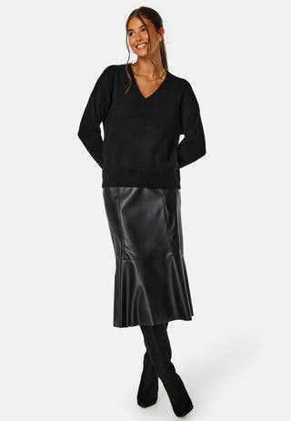 Maline LS Knit V-Neck