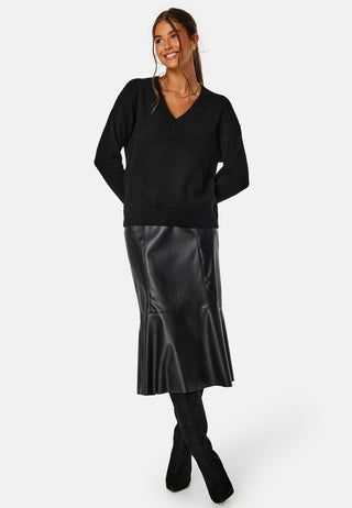 Maline LS Knit V-Neck