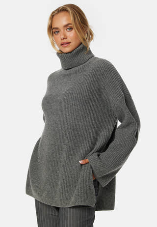 Mary LS Long Knit Roll Neck