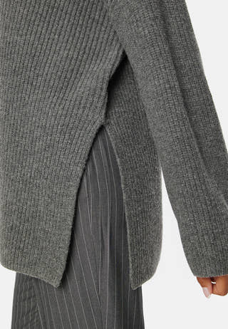 Mary LS Long Knit Roll Neck