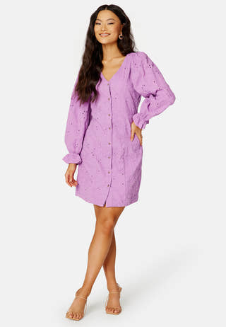 Nally LS Short Broderi Dress