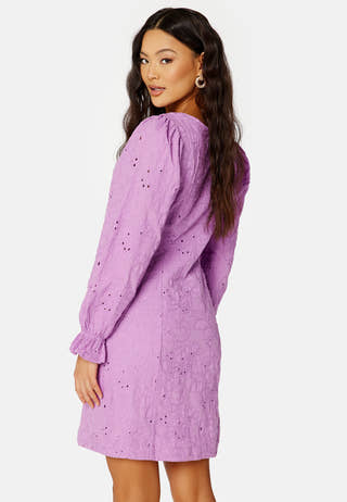Nally LS Short Broderi Dress