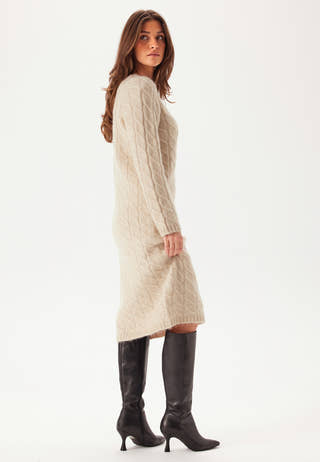 Slfalmina Ls Knit Cable Dress