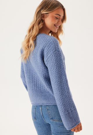 Slfalva Structure Ls Knit O-neck