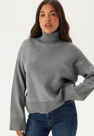 Slfkamma Ls Knit Roll Neck Noo