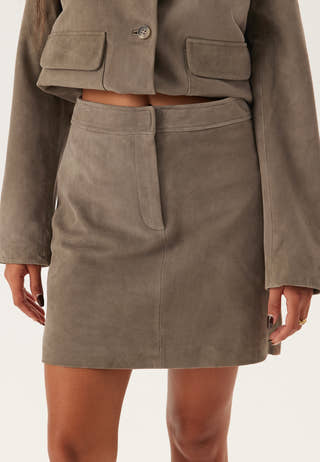 Slfkaya Mw Suede Skirt