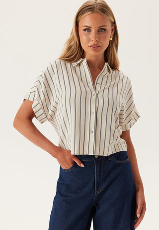 Slfviva Ss Striped Cropped Sun Shirt