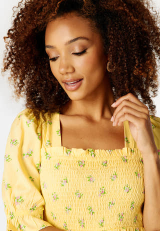 Ulrikke Smock Midi Dress