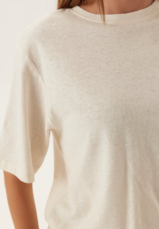 Slfada Ss Linen Blend Tee