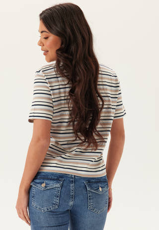 Slfessentail Striped Boxy Tee