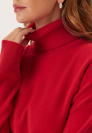 Slfkamma Ls Knit Roll Neck Noo