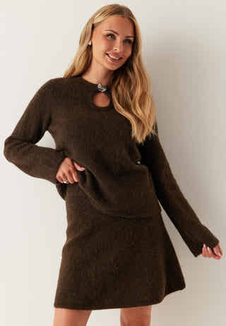 Slflulu Brushed Hw Knit Skirt