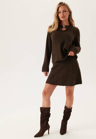 Slflulu Brushed Ls Knit Keyhol