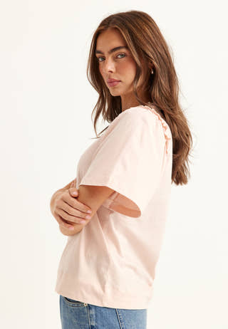 Slfpenelope 2/4 RUFFLE TEE NOOS
