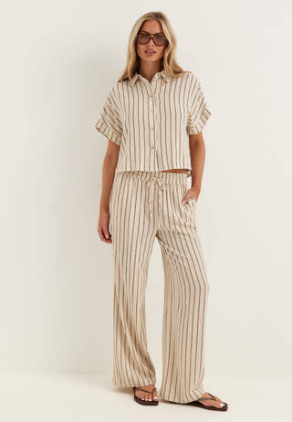 Slfviva Ss Striped Cropped Sunshirt