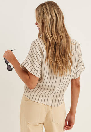 Slfviva Ss Striped Cropped Sunshirt