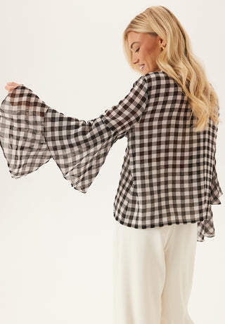 Vmsia Langermet Volangbluse