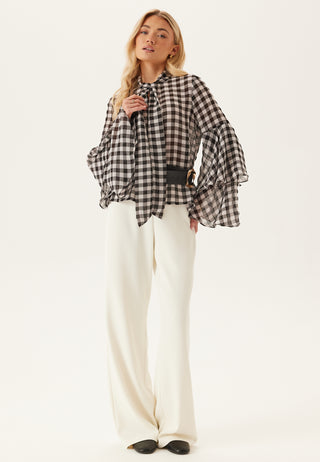 Vmsia Langermet Volangbluse