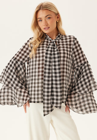 Vmsia Langermet Volangbluse