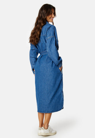 Chambray Midi Denim Shirt Dress