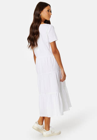 Poplin Tiered Midi Dress