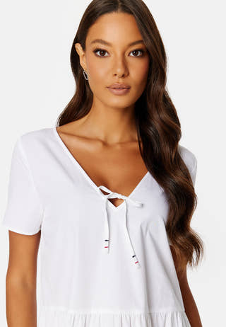 Poplin Tiered Midi Dress