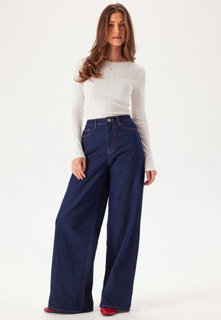 Tjw Slim Pointelle Rib Tee Ls