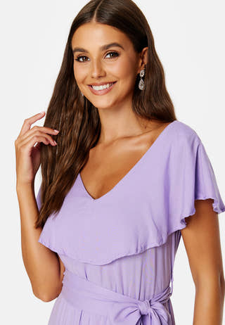 Saga Flounce Wrap Dress