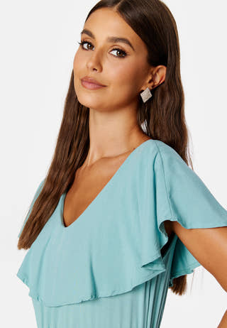 Saga Flounce Wrap Dress