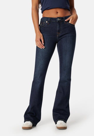 Becca Mid Rise Bootcut Flap Jeans