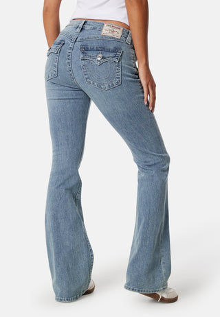 Becca Mid Rise Bootcut Flap Jeans