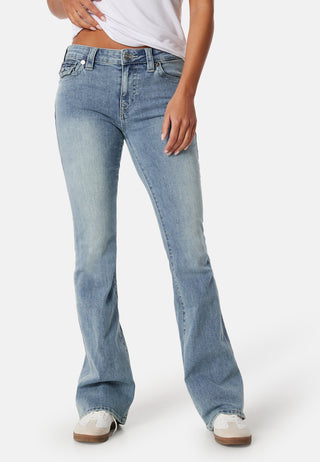 Becca Mid Rise Bootcut Flap Jeans