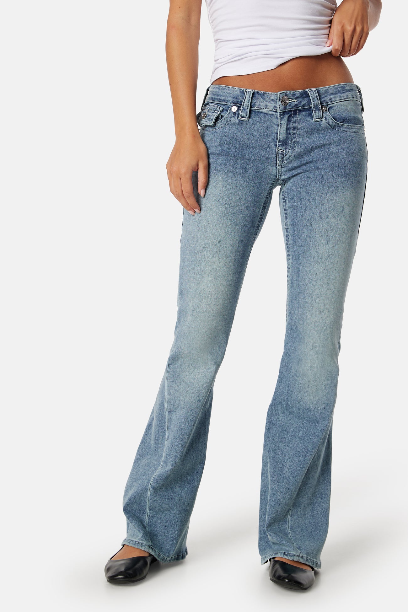 True religion - True Religion - Joey Low Rise Flare Light denim