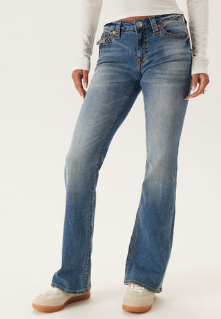Rainbow Pkt Becca Mid Waist Bootcut Big T Jeans