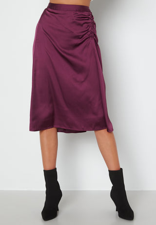 Cristy H/W Rouching Slit Skirt