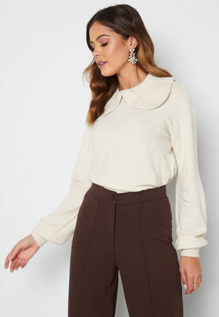 Doffy LS Collar Blouse Ga Boo B-15 Birch Melange