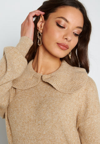 Doffy LS Collar Blouse Ga Boo B-15 Birch Melange