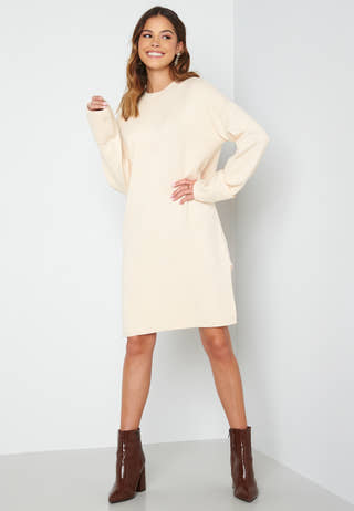 Gold Needle LS Short O-Neck Dress